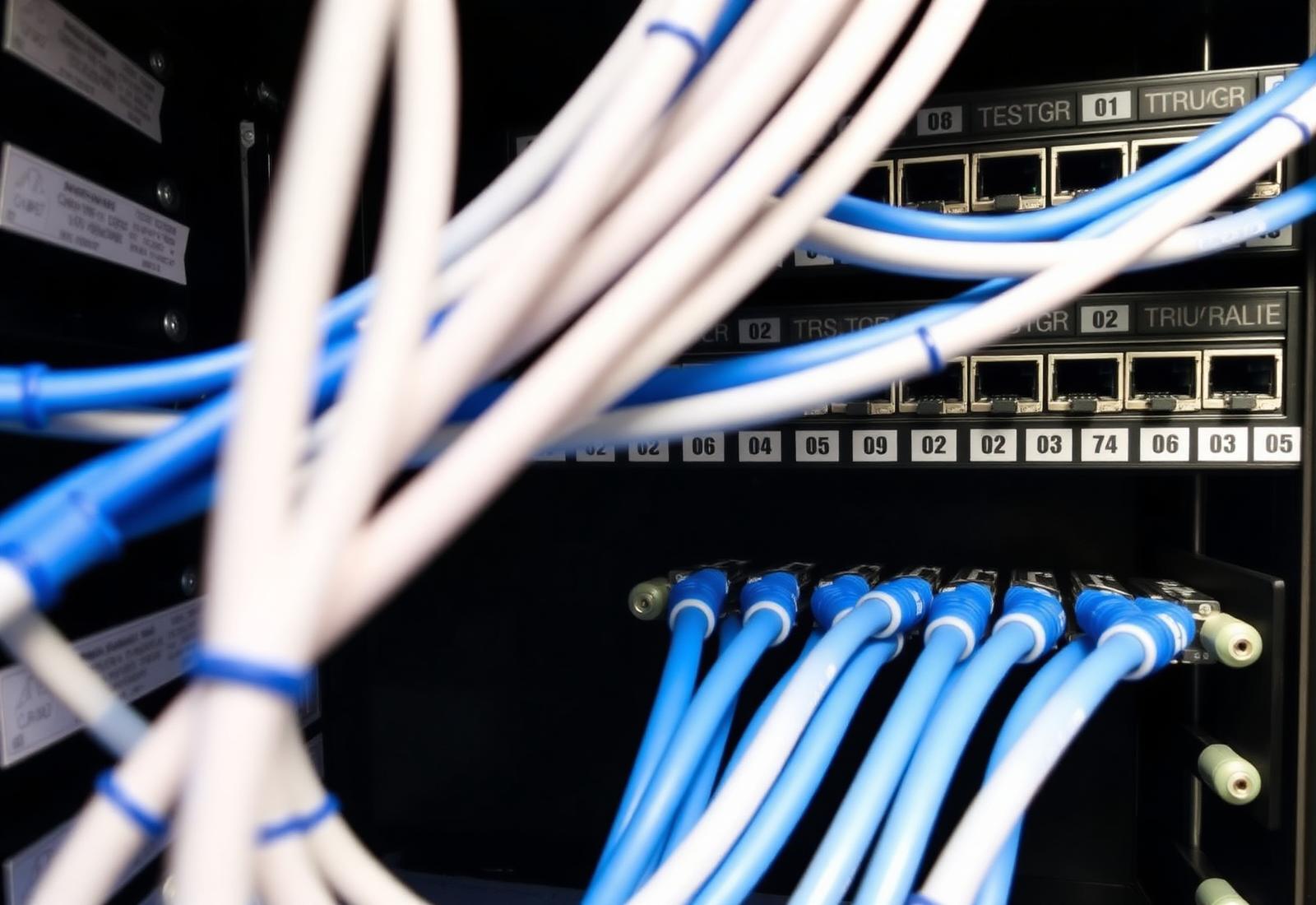 Organized structured cabling patch panel